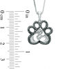 Thumbnail Image 2 of Open Hearts by Jane Seymour™ Enhanced Black and White Diamond Accent Paw Pendant in Sterling Silver