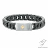 Thumbnail Image 1 of Men's Compass Star Bracelet in Two-Tone Stainless Steel and 10K Gold - 8.5&quot;