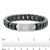 Thumbnail Image 3 of Men's Compass Star Bracelet in Two-Tone Stainless Steel and 10K Gold - 8.5&quot;
