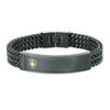 Thumbnail Image 0 of Men's ID Bracelet in Black IP Stainless Steel with Carbon fiber and 10K Gold - 8.5"