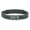 Thumbnail Image 1 of Men's ID Bracelet in Black IP Stainless Steel with Carbon fiber and 10K Gold - 8.5"