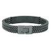Thumbnail Image 2 of ID Bracelet in Black IP Stainless Steel with Carbon fiber and 10K Gold - 8.5"