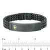 Thumbnail Image 2 of Men's ID Bracelet in Black IP Stainless Steel with Carbon fiber and 10K Gold - 8.5"