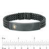 Thumbnail Image 3 of ID Bracelet in Black IP Stainless Steel with Carbon fiber and 10K Gold - 8.5"