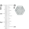 Thumbnail Image 2 of Men's 1/5 CT. T.W. Diamond Hexagonal Stud Earrings in Stainless Steel