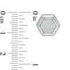 Thumbnail Image 3 of 1/5 CT. T.W. Diamond Hexagonal Stud Earrings in Stainless Steel