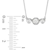 Thumbnail Image 2 of 1 CT. T.W. Certified Canadian Diamond Three Stone Necklace in 14K White Gold (I/I2)