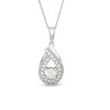Thumbnail Image 1 of 3/8 CT. T.W. Certified Canadian Diamond Teardrop Pendant in 14K White Gold (I/I2)