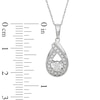 Thumbnail Image 2 of 3/8 CT. T.W. Certified Canadian Diamond Teardrop Pendant in 14K White Gold (I/I2)