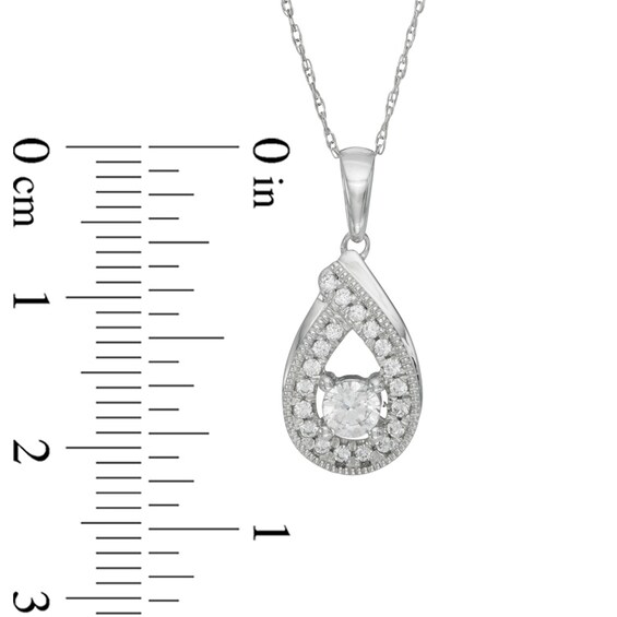 3/8 CT. T.w. Certified Canadian Diamond Teardrop Pendant in 14K White Gold (I/I2)