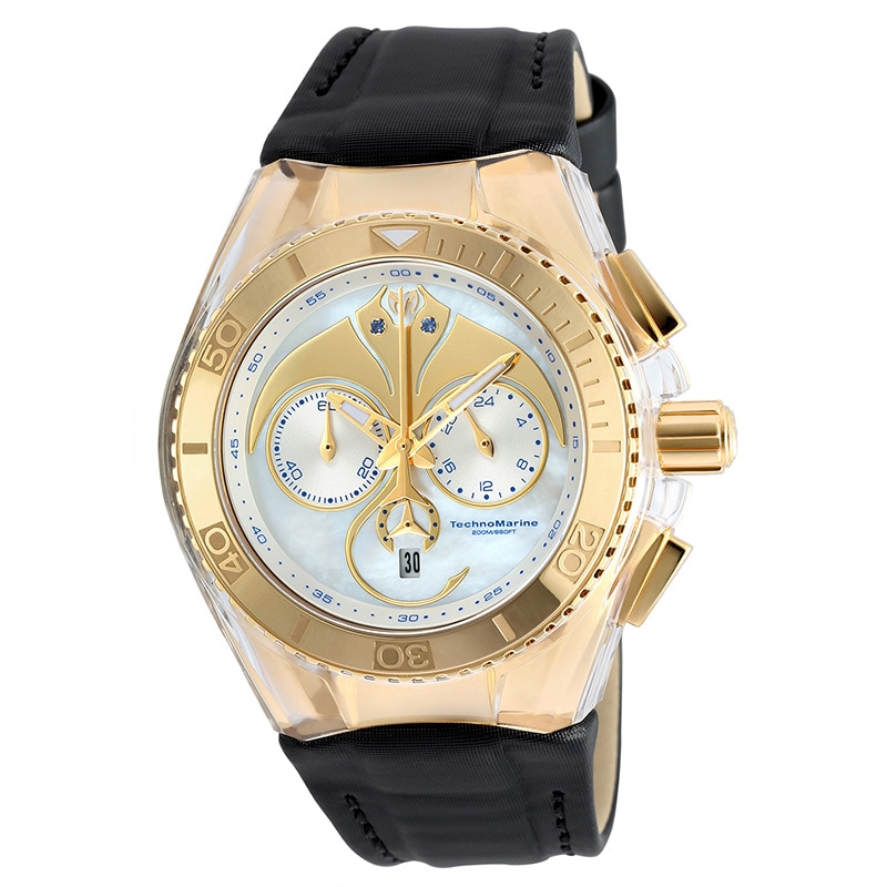 Main Image 1 of TechnoMarine Dream Cruise Silicone Strap Chronograph Watch with Mother-of-Pearl Dial (Model: TM-115007)