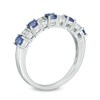 Thumbnail Image 1 of Tanzanite and Diamond Accent Five Stone Band in 14K White Gold