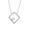 Thumbnail Image 1 of 1/10 CT. T.W. Diamond Open Tilted Square Necklace in 10K White Gold
