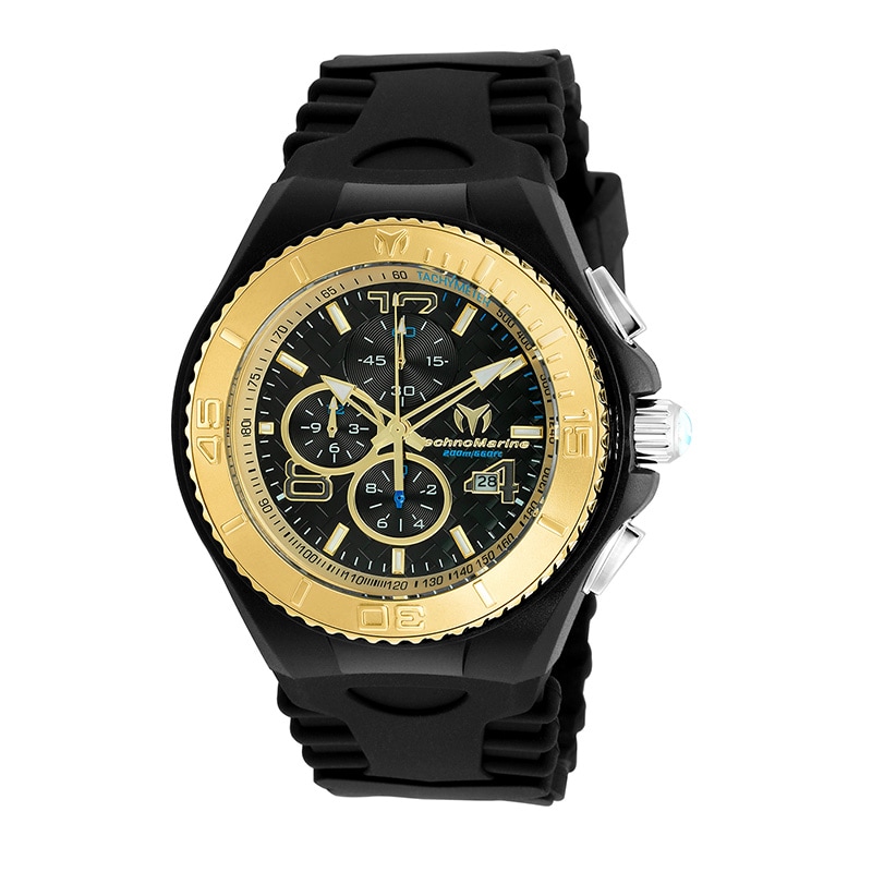 Main Image 1 of Men's TechnoMarine Jellyfish Cruise Silicone Strap Watch with Black Dial (Model: TM-115111)