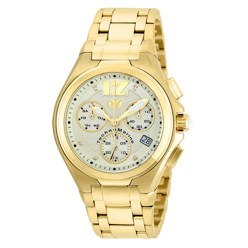 Men's TechnoMarine Neo Classic Manta Diamond Accent Gold-Tone