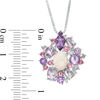 Thumbnail Image 2 of Opal, Amethyst and Pink Tourmaline with Diamond Accent Pendant in Sterling Silver