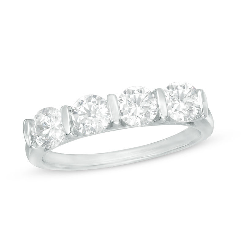 Main Image 1 of 1 CT. T.W. Diamond Four Stone Anniversary Band in 14K White Gold