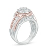 Thumbnail Image 1 of 2 CT. T.W. Multi-Diamond Frame Swirl Engagement Ring in 14K Two-Tone Gold