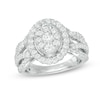 Thumbnail Image 0 of 1-1/2 CT. T.W. Composite Diamond Oval Frame Engagement Ring in 14K White Gold