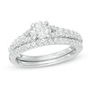 Thumbnail Image 1 of 3/4 CT. T.W. Diamond Split Shank Bridal Set in 14K White Gold