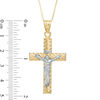 Thumbnail Image 1 of Men's Textured Crucifix in 10K Two-Tone Gold