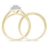 Thumbnail Image 3 of 1/2 CT. T.W. Princess-Cut Diamond Double Frame Bridal Set in 10K Gold