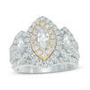 Thumbnail Image 0 of 3 CT. T.W. Marquise Diamond Past Present Future® Ring in 14K Two-Tone Gold