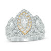 Thumbnail Image 1 of 3 CT. T.W. Marquise Diamond Past Present Future® Ring in 14K Two-Tone Gold