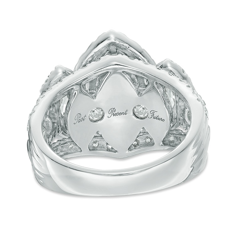 Main Image 3 of 3 CT. T.W. Marquise Diamond Past Present Future® Ring in 14K Two-Tone Gold