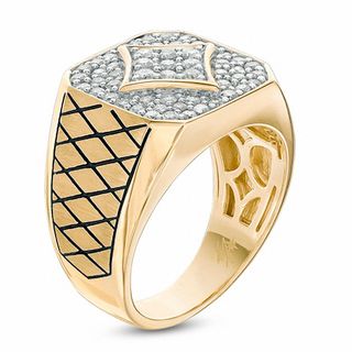 Men's Shaquille O'Neal 7/8 CT. T.W. Diamond Ring in 10K Gold | Zales