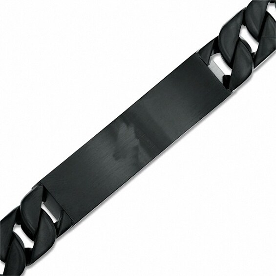 1/6 CT. T.w. Enhanced Blue Diamond Bracelet in Stainless Steel with Black IP and 10K Gold - 8.5"