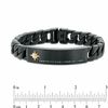 Thumbnail Image 3 of 1/6 CT. T.W. Enhanced Blue Diamond Bracelet in Stainless Steel with Black IP and 10K Gold - 8.5"