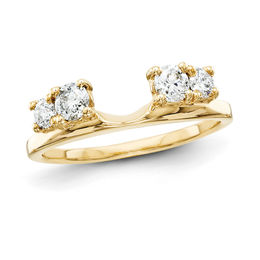 Solitaire Enhancers Rings Zales T W Diamond Four Stone Solitaire Enhancer In 14k Gold