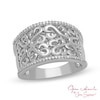 Thumbnail Image 0 of Open Hearts by Jane Seymour™ 1/6 CT. T.W. Diamond Fashion Ring in Sterling Silver