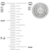 Thumbnail Image 2 of 1/2 CT. T.W. Diamond Double Frame Stud Earrings in 10K White Gold