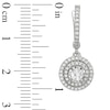 Thumbnail Image 2 of 1/2 CT. T.W. Diamond Double Frame Drop Earrings in 10K White Gold