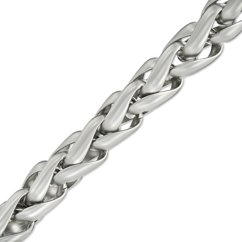 Main Image 1 of Woven Bracelet in Stainless Steel and 10K Gold - 8.5"