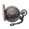 Thumbnail Image 1 of Men's James Michael Two-Tone Pocket Watch with Black Dial (Model: PDA181029B)