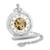 Thumbnail Image 0 of Men's James Michael Mechanical Pocket Watch with Silver-Tone Skeleton Dial (Model: PMA181003)