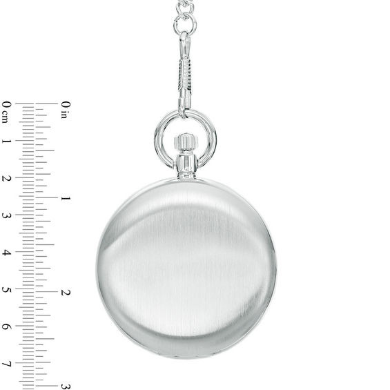 Men's James Michael Mechanical Pocket Watch with Silver-Tone Skeleton Dial (Model: Pma181003)