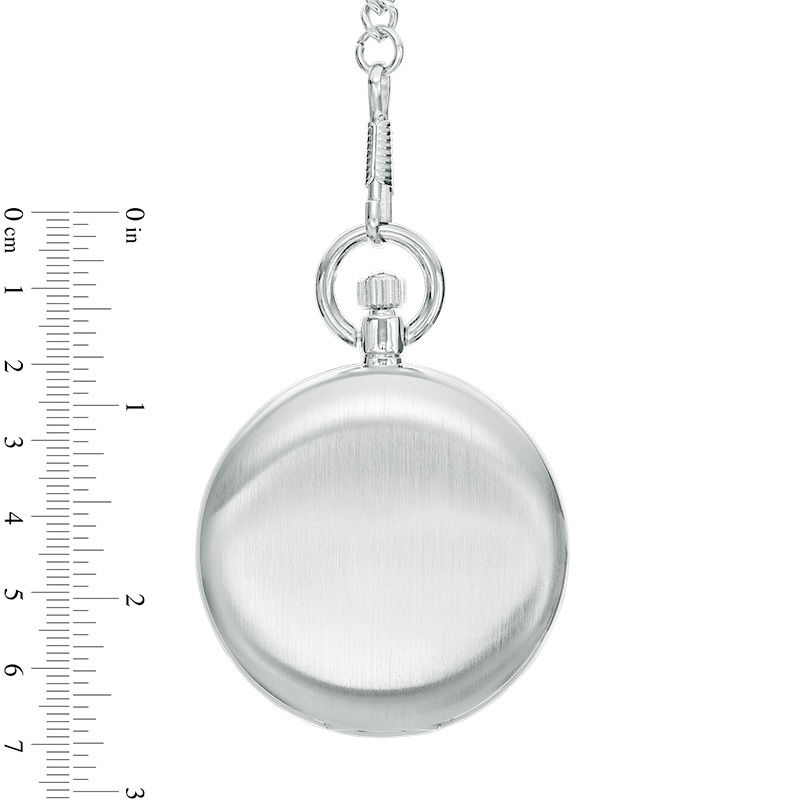 Men's James Michael Mechanical Pocket Watch with Silver-Tone Skeleton Dial (Model: PMA181003)