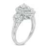 Thumbnail Image 2 of 1-1/2 CT. T. W. Diamond Past Present Future® Pear-Shape Frame Ring in 14K White Gold