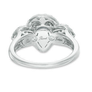 1-1/2 CT. T. W. Diamond Past Present Future® Pear-Shape Frame Ring