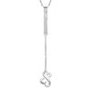 Thumbnail Image 1 of Open Hearts by Jane Seymour™ 1/10 CT. T.W. Diamond "Y" Necklace in Sterling Silver - 19"