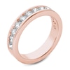 Thumbnail Image 1 of Men's 1/5 CT. T.W. Diamond Groove Wedding Band in 14K Rose Gold