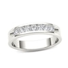 Thumbnail Image 0 of Men's 1/2 CT. T.W. Diamond Seven Stone Wedding Band in 14K White Gold