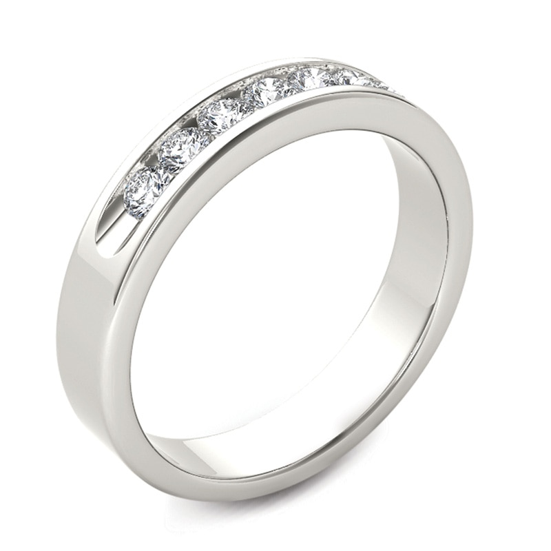Main Image 2 of 1/2 CT. T.W. Diamond Seven Stone Wedding Band in 14K White Gold