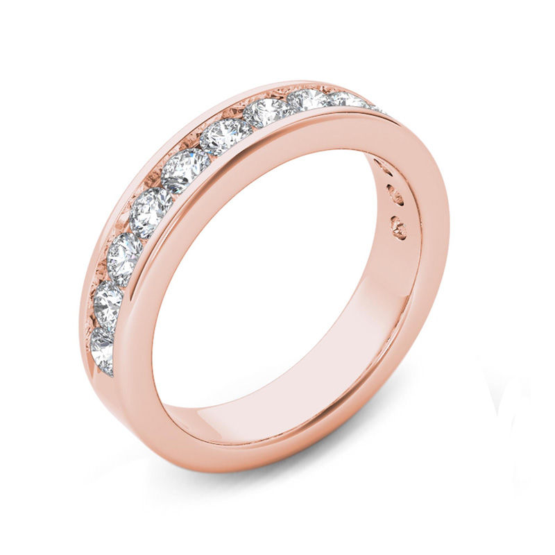 Main Image 2 of Men's 1 CT. T.W. Diamond Wedding Band in 14K Rose Gold