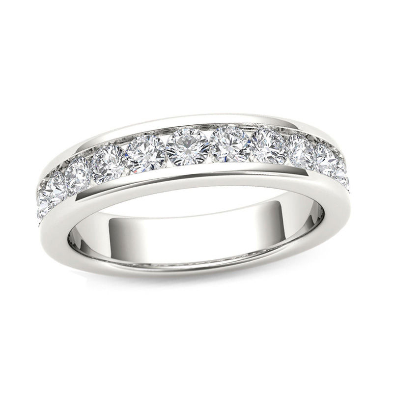 Men Diamond Wedding Band, 14K White Gold Men's Diamond Wedding Band, Man Diamond  Ring 