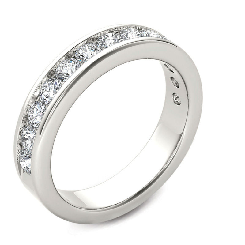 Men s 1 CT. T.W. Diamond Wedding Band in 14K White Gold Zales